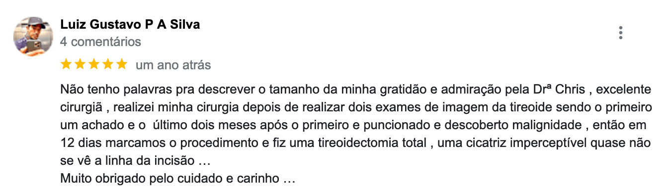 depoimentos de pessoas que fizeram cirurgia de tireoide