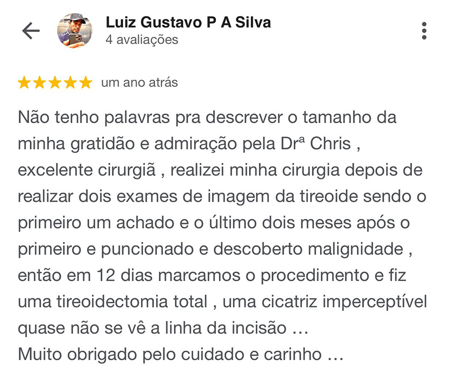 depoimentos de pessoas que fizeram cirurgia de tireoide